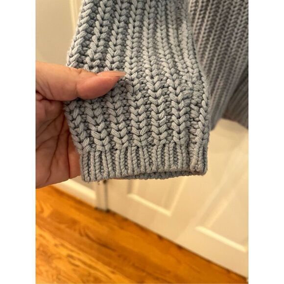 Haven Well Within Light Blue Chunky Knit Cowl Neck Sweater Sz XS EUC - Picture 4 of 6